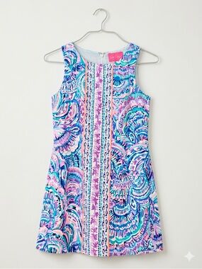 Lilly Pulitzer Donna Romper Dress Style 002709 Happy As A Clam Blue Pink Sz 00